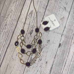 NWT statement necklace and earrings.
